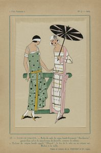 Meget parisisk, 1923, nr. 7: 17.- DAGER MED VARME. - 1. Voile kjole i bomull... av Anonymous