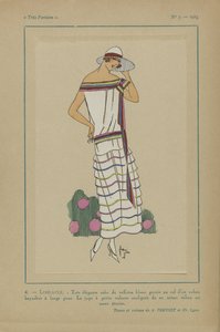 Svært parisisk, 1923, nr. 7: 4.- DRAGONFLY. - Veldig elegant taftkjole... av Anonymous