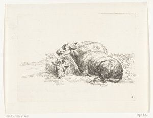 Twee liggende schapen Geiten en schapen naar N.P. Berchem (series title)   1369260   no       norwegian Successfully Translated  Original: Men who served for the British during the East Africa Campaign Translat: Men who served for the British during the Ea av Anonymous