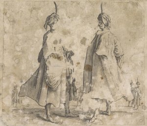 To menn i kapper med turbaner på hodet Costume Studies (serietittel) av Anonymous