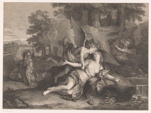 Venus trøstet av Amor av Anonymous