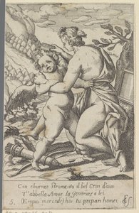 Venus grer Amor .s hår Scener med Venus og Amor (kopier) (serietittel) Scherzi d