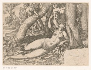Venus blir vekket av en satyr av Anonymous