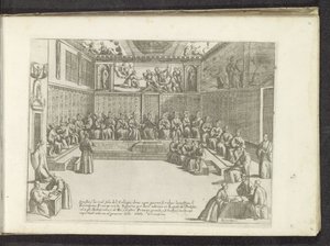 Vergadering i de Sala del Collegio Scènes uit het Venetiaanse leven (serietittel) Habiti d
