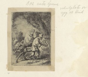 Fly til Egypt: Small Plate Recueil de Rembrandt av H. L. Basan, 1807/1808, 65 (124) (serietittel) Recueil de quatre-vingt-cinq estampes originales (serietittel) av Anonymous