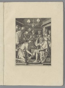 Voetwassing av Peter The Little Pass (serietittel) Passio Christi Ab Alberto Durer Nürnberg-figur (serietittel) av Anonymous