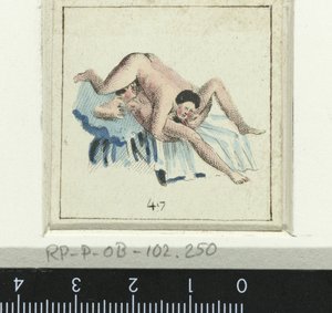 Par elsker, mann blir snudd på kvinne Åtte erotisk scene (serietittel) av Anonymous
