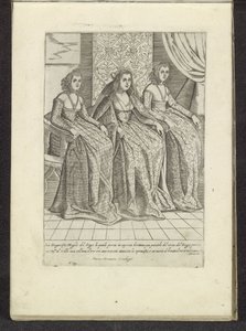 Vrouw van de doge met twee vrouwen Scènes uit het Venetiaanse leven (serietittel) Habiti d