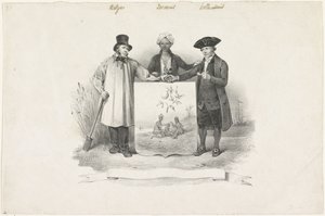 Våpenskjold med belgiske, javanesere og nederlendere, 1826 av Anonymous