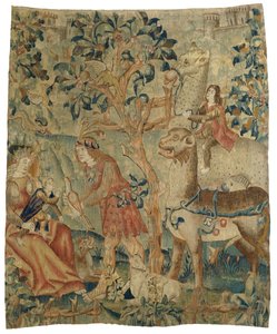 Ville menn og dyr i et landskap (fragment) av Anonymous