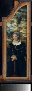 Vinge av en triptyk med portrett av Elisabeth Canneel av Anonymous
