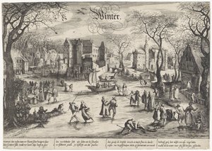 Vinterlandskap med ismoro Winter (tittel på objekt) av Anonymous