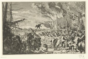 Grusomheter i en landsby ved vannkanten, 1672 av Anonymous
