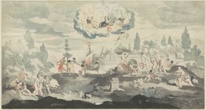 Solguden Apollo rir over himmelen i vognen sin av Anonymous