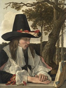 A Man Reading, ca. 1660 (olje på lerret) av Anonymous Anonymous