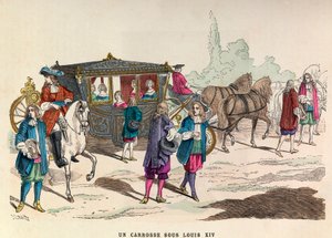 En trener, kongen Ludvig XIVs regjeringstid på 1600-tallet - En trener, kongen Ludvig XIVs regjeringstid - privat samling av Anonymous Anonymous