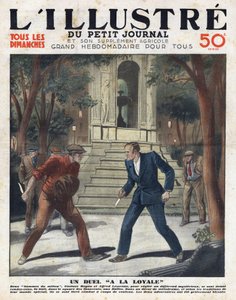 En rettferdig duell: Gustave Hoyau og Alfred Lessene møttes om natten på square des Innocents aux Halles og kjempet med en kniv av Anonymous Anonymous