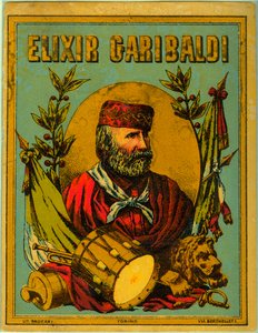 Annonse for Elixir Garibaldi, med portrett av den italienske patrioten av Anonymous Anonymous