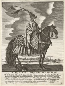 Ahmet III - Sultan Ahmed III (1673-1736) - Anonym - 1710 - Kobberstikk - 37,5x28 - Privat samling av Anonymous Anonymous