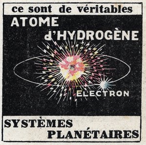 Atom and Science: Hydrogen Atom. Anonymous illustration from 1925. Private collection. av Anonymous Anonymous