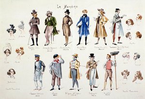Karakterer fra La boheme-operaen av Puccini (1896) av Anonymous Anonymous