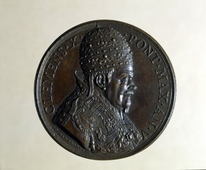 Klemens X (1590 - 1676). Bronse medalje. , Milano av Anonymous Anonymous