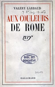 Cover av "" In the Colours of Rome"" av Valéry Larbaud, Paris, Gallimard av Anonymous Anonymous