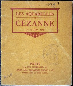 Omslag til katalogen til utstillingen "" The Watercolors of Cézanne"" av Anonymous Anonymous