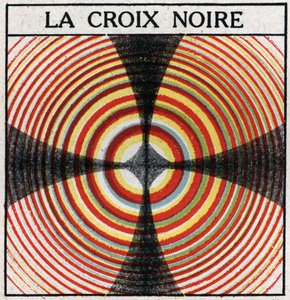 Double refraction: the black cross. Anonymous illustration of 1925. Private collection. av Anonymous Anonymous