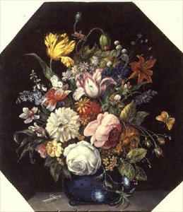 Nederlandsk stilleben av blomster av Anonymous Anonymous