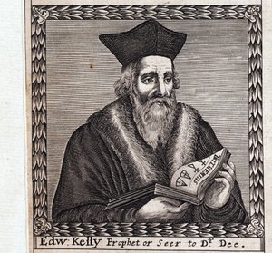 Edward Kelley eller Edward Talbot (1555-1597) - Anonymt verk, gravering av Anonymous Anonymous