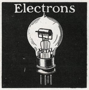 Elektriske fenomener: elektroner. Anonym illustrasjon av 1925. Privat samling. av Anonymous Anonymous