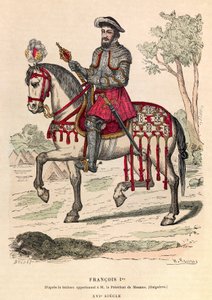 Rytterportrett av kong Francois I (1494 - 1547) - Rytterportrett av Frans I, konge av Frankrike (1494 - 1547) - privat samling av Anonymous Anonymous