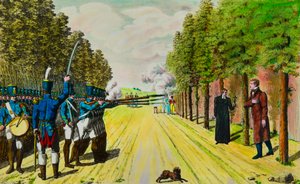 Henrettelse av hertugen av Enghien (Louis Antoine de Bourbon Conde av Anonymous Anonymous