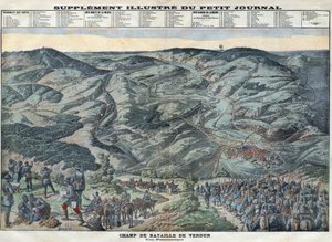 Første verdenskrig 1914-1918 (krig 14-18). Generell oversikt over slagmarken i Verdun fra 21. februar til 19. desember av Anonymous Anonymous