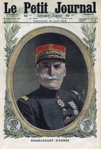 Første verdenskrig 1914-1918 (krig 14-18). Portrett av den franske generalen Pierre Dubois (1852-1924). I "" Le Petite Journal"", 18.06.1916. Privat samling av Anonymous Anonymous
