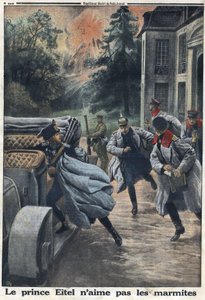 First World War 1914-1918 (War 14-18). Prince Eitel Frederic of Prussia (1883-1942) fled at the approach of the English army in the town of Coulommiers. In “” Le Petite Journal”, on 1/10/1916. Private Collection av Anonymous Anonymous