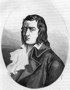 Fransk revolusjon: "" Portrett av Francois Babeuf dit Gracchus (1760-1797) Fransk revolusjonær - Gravering av 1863 i "" Le Livre Rouge - Histoire De L