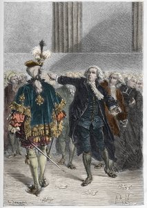 French revolution - meeting of the general states on 23/06/1789: Honore Gabriel (Honore-Gabriel) Riqueti, Count of Mirabeau (1749-1791) apostrophant Henri Evrard (Henri-Evrard), Marquis of Dreux Breze (Dreux-Breze) (1762-1829) - General states in Versaille av Anonymous Anonymous