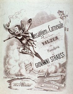 Frontispice av partitur til Carnevals-Botschafter (op. 270) av Johann Strauss av Anonymous Anonymous