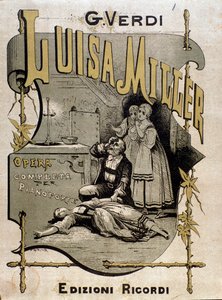 Frontispice av musikalsk partitur av Luisa Miller, opera av Giuseppe Verdi av Anonymous Anonymous
