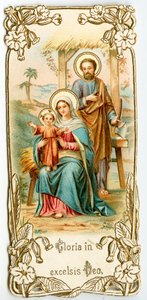 Hellig familie (kromolitografi) av Anonymous Anonymous