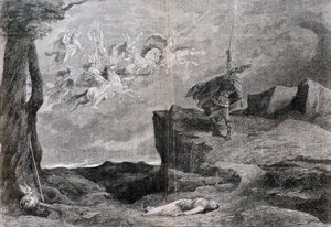 Illustrasjon til operaen Valkyrien i Nibelungens ring av Wagner av Anonymous Anonymous