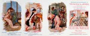 Illustrasjoner for Francesca da Rimini, verk av Zandonai av Anonymous Anonymous
