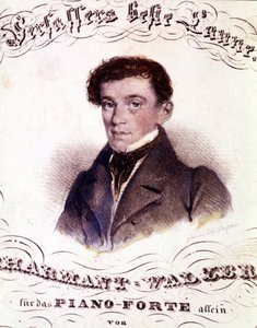 Johann Strauss senior (1804 - 1849). Portrett på en partisjon. av Anonymous Anonymous