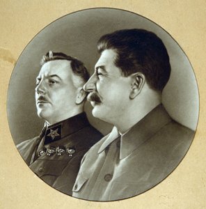 Yosef Stalin og Kliment Voroshilov (Vorochilov av Anonymous Anonymous