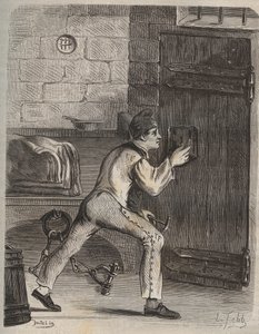 Le convict Blouet - Gravering i "Fangernes historie fra deres skapelse til i dag" (1877) av Pierre Zaccone (1817-1895) (Colonia Penale - Straffekoloni) Privat samling av Anonymous Anonymous
