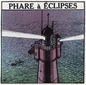 Light Signals: Eclipses Lighthouse. Anonymous illustration of 1925. Private collection. av Anonymous Anonymous
