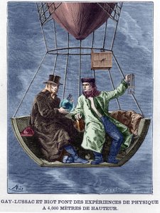 Louis-Joseph Gay-Lussac (Louis Joseph Gay Lussac) og Biot gjør fysikkeksperimenter på 4000 meters høyde - i «Album de la Science; berømte vitenskapsmenn; Store funn""" 1896. av Anonymous Anonymous