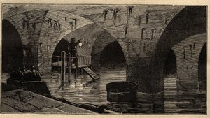 Menilamount Reservoir - Paris - 1890 - gravering 1890 av Anonymous Anonymous